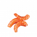 Salmon sashimi on green salad (12 dkg)